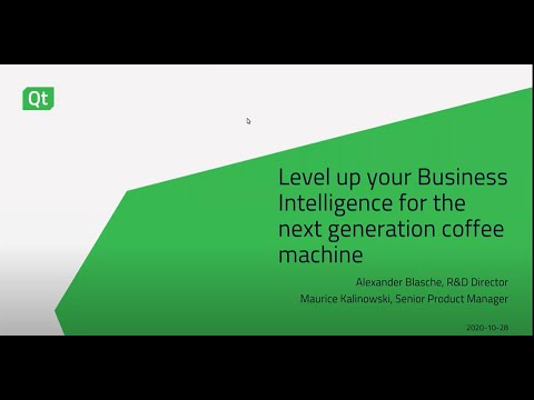 Level up your Business Intelligence for the next generation coffee machine